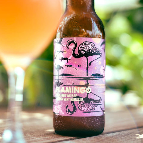 🍺 FLAMINGO – Berliner Weisse Citron Vert & Hibiscus | 33cl Bouteille | 3,2% Vol. - Hoppy road - Bière - Livraison à domicile
