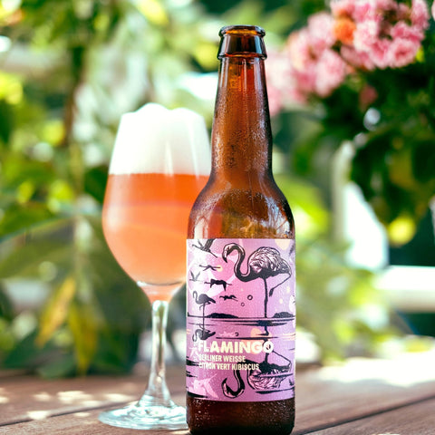 🍺 FLAMINGO – Berliner Weisse Citron Vert & Hibiscus | 33cl Bouteille | 3,2% Vol. - Hoppy road - Bière - Livraison à domicile