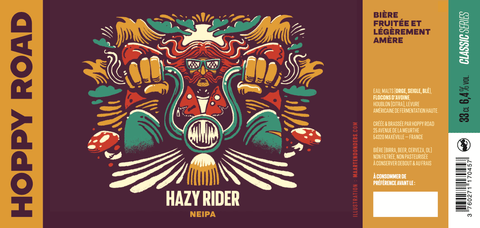 🍺 HAZY RIDER – NEIPA | 33cl Bouteille | 6,4% Vol. - Hoppy road - Bière - Livraison à domicile