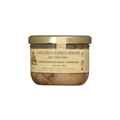 Livraison panier de fruits et légumes à Nancy, Metz et villages alentours - Caille des gourmets désossée aux Morilles - 380g - Neary - Plats cuisinés - Maison Robert - Epicerie, Express, Local, Lorraine, Nancy, Salé, Épicerie salée
