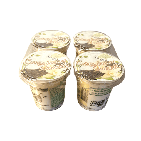 Livraison panier de fruits et légumes à Nancy, Metz et villages alentours - Crème dessert Vanille BIO - Lot de 4 - Neary - Yaourt - Ferme de la Petite Seille - BIO, Frais, Les produits laitiers, Local, Lorraine, Nancy, Sucré, Yaourt