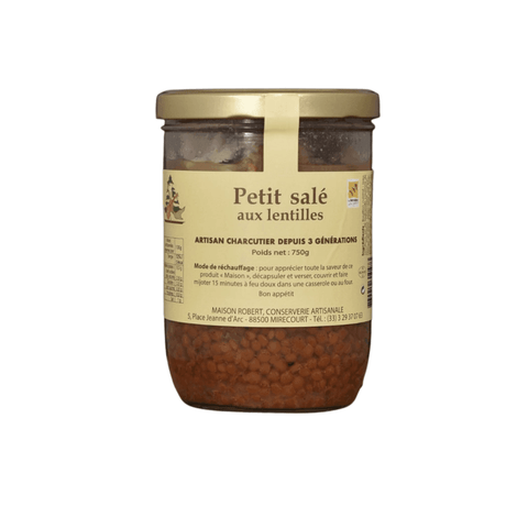 Livraison panier de fruits et légumes à Nancy, Metz et villages alentours - Petit salé aux lentilles - 750g - Neary - Plats cuisinés - Maison Robert - Epicerie, Express, Les plats préparés, Les viandes, Local, Lorraine, Nancy, Salé, Traiteur, Viandes, Épicerie salée