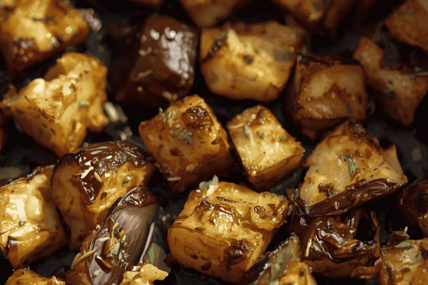 🍆 Meltingly tender eggplant in the air fryer: roasted or cubed, without oil – Neary 