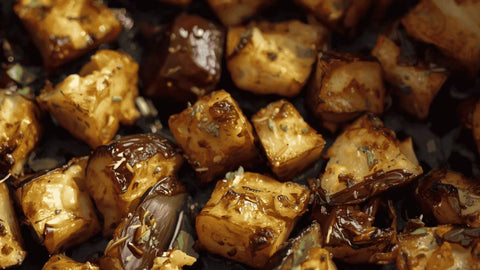 🍆 Aubergines Rôties (ou en cubes) au Air Fryer : Fondantes sans huile