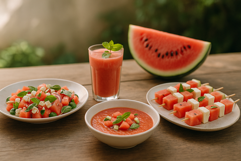 Recettes estivales : 5 idées rafraîchissantes pour cuisiner la pastèque en pleine saison 🍉 - Neary - Livraison panier de fruits et légumes