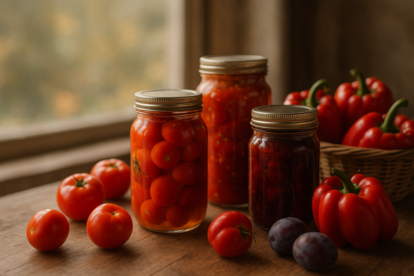 Comment réussir vos conserves maison avec les dernières tomates, poivrons et prunes de la saison : astuces et recettes d’automne 2024 - Neary - Livraison panier de fruits et légumes