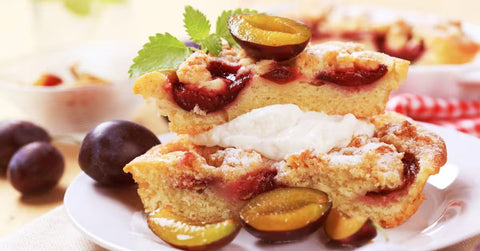 Gâteau crémeux aux mirabelles