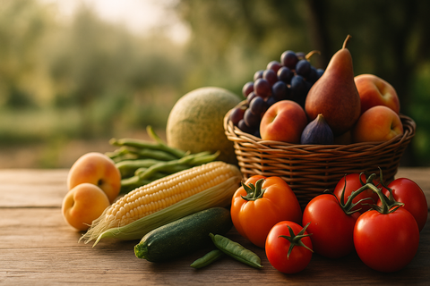 Quels fruits et légumes acheter en août 2024 ? Calendrier, astuces et idées recettes de saison - Neary - Livraison panier de fruits et légumes