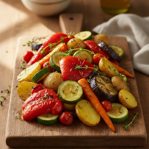 Légumes éclatants trempés dans l'eau chaude, préparés avec soin pour des saveurs intactes après congélation.