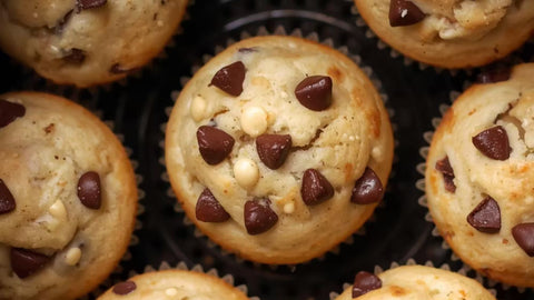 🧁 Muffins Moelleux au Air Fryer : Pépites de chocolat (12 min)