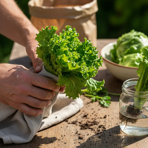 Des feuilles de salade verte éclatantes, toujours croquantes et délicieusement fraîches.