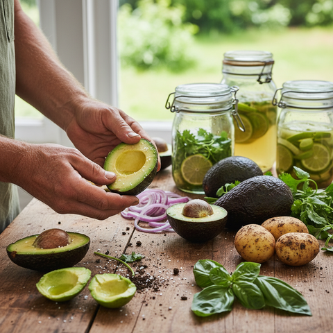 Avocat parfaitement conservé, sa chair verte et onctueuse est prête pour une dégustation gourmande.