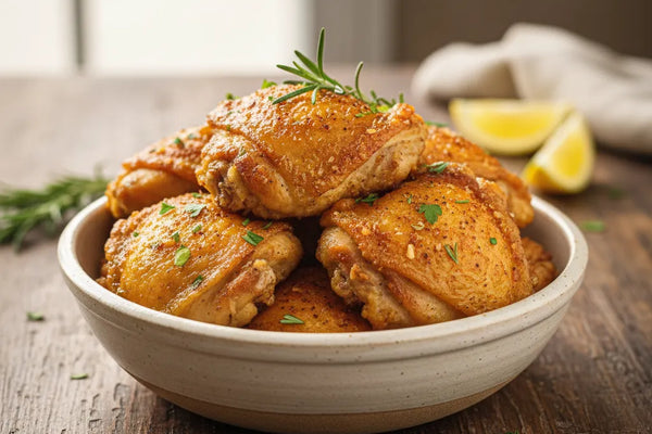 Cuisses de poulet croustillantes au Air Fryer : Le secret d'une peau dorée et d'une chair juteuse !