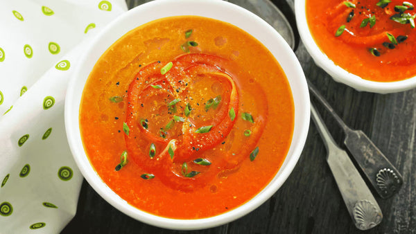 🍅 Soupe de tomates et poivrons rôtis : douce et colorée