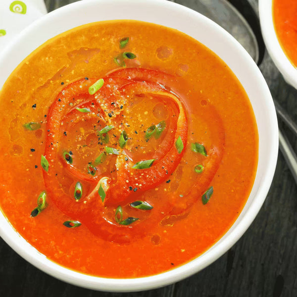 🍅 Roasted Tomato & Pepper Soup (20 min): A mild and colorful recipe – Neary 