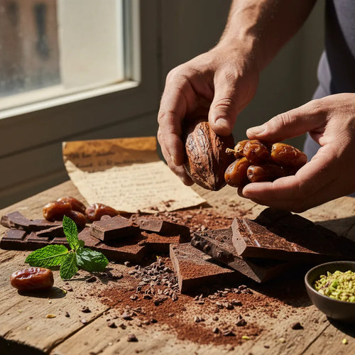 Chocolats maison de Dubaï: recette tendance. Coque craquante, cœur pistache-kunafa onctueux. Luxe gourmand.
