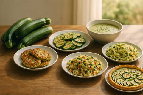 Livraison panier de fruits et légumes à Nancy, Metz et villages alentours - 5 recettes fraîches et gourmandes avec les courgettes de saison à ne pas manquer en août - Neary