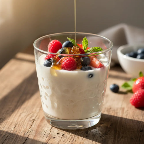 Kéfir maison : délicieuse boisson probiotique. Favorise une digestion saine, booste l'immunité et le bien-être.