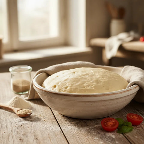 Pâte à pizza Thermomix inratable, moelleuse et croustillante, parfaite pour toutes vos recettes maison.