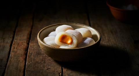Recette de mochi facile : boules de riz gluant tendres et sucrées, une douceur japonaise irrésistible.