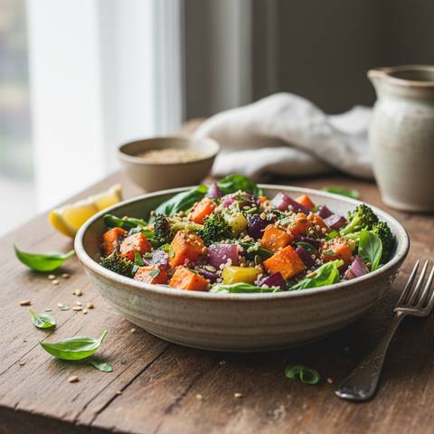 Recettes végétales rapides et gourmandes. Des plats sains, frais et savoureux, prêts en un clin d'œil pour tous les jours.