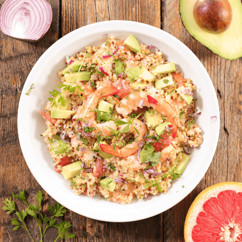 Salade de pomelo, avocat et crevettes - Neary - Livraison panier de fruits et légumes
