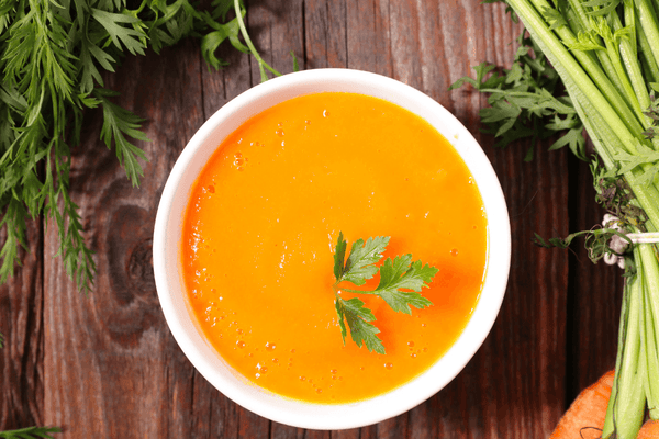 Carrot and black radish soup