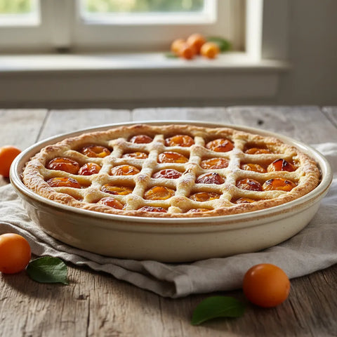 Exquise tarte maison aux mirabelles de Lorraine, pâte croustillante et fruits fondants, saveur estivale.