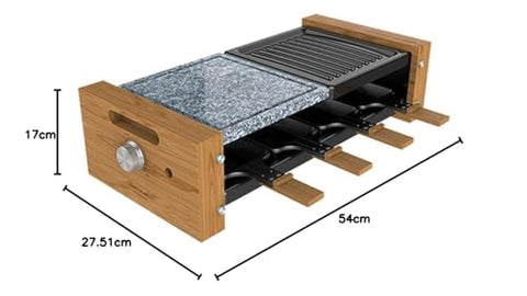 Cecotec Raclette en Bois Cheese&Grill 8200 Wood Black – 1200 W ⚡