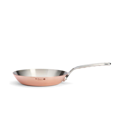 De Buyer Inocuivre 20 cm “Coupe Lyonnaise” Frying Pan – 90% Copper / 10% Stainless Steel 