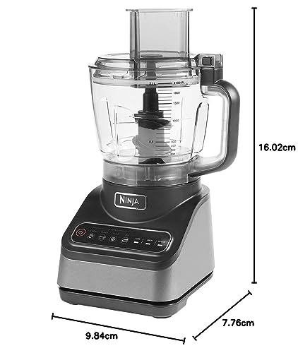 Ninja 2-in-1 Blender with 3 Auto Programs, Blender with 4 Manual Settings, 2.1L Jar &amp; 700ml Cup, 1200W, Dishwasher Safe Parts, Auto-iQ, Black BN750EU 