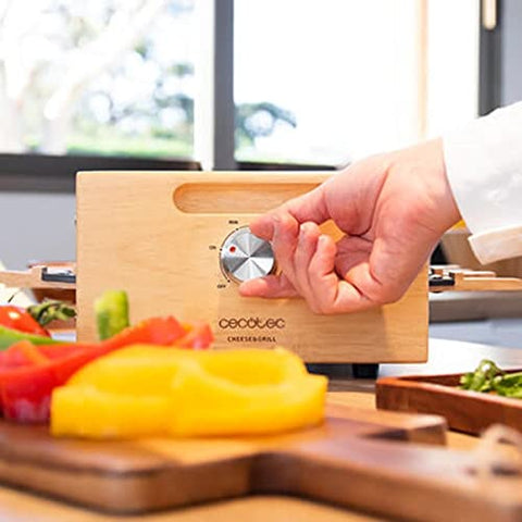 Cecotec Raclette en Bois Cheese&Grill 8200 Wood Black – 1200 W ⚡
