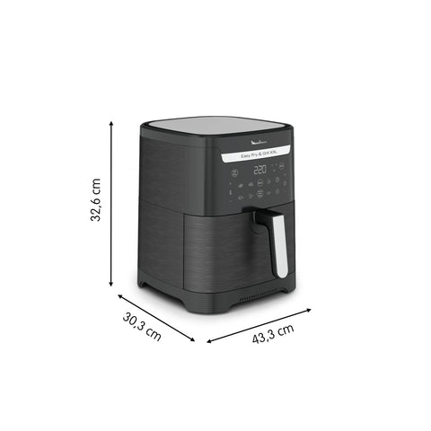 Moulinex Easy Fry Mega, air fryer compact, Mono tiroir 7.5 L, Jusqu’à 8 personnes, 8 programmes, noir EZ8558F0
