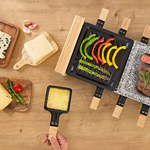 Cecotec Raclette en Bois Cheese&Grill 8200 Wood Black – 1200 W ⚡
