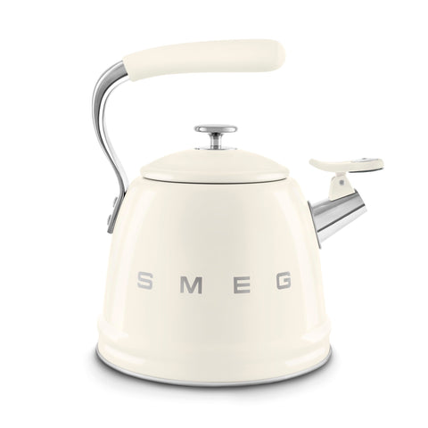 Smeg WKF Whistling Kettle – 2.3 L, Stainless Steel &amp; Silicone Handle