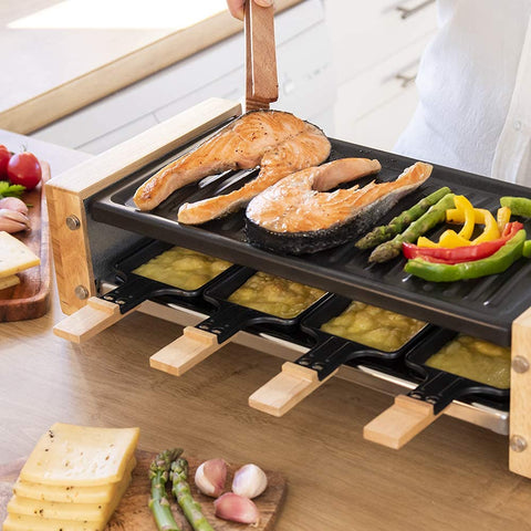 Cecotec Raclette en Bois Cheese&Grill 8200 Wood Black – 1200 W ⚡
