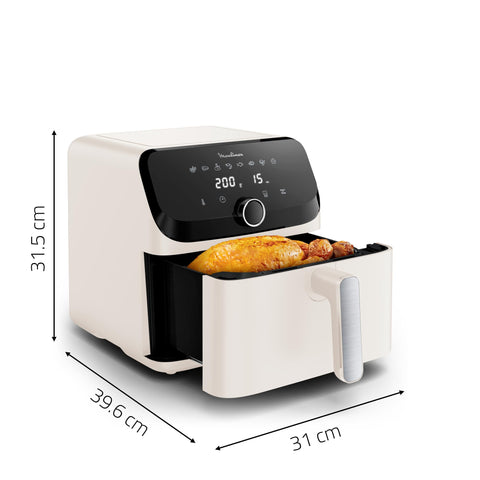 Moulinex Easy Fry Mega, air fryer compact, Mono tiroir 7.5 L, Jusqu’à 8 personnes, 8 programmes, noir EZ8558F0