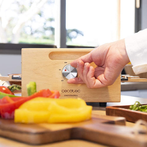 Cecotec Raclette en Bois Cheese&Grill 8200 Wood Black – 1200 W ⚡