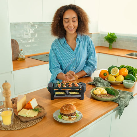 Cecotec Raclette en Bois Cheese&Grill 8200 Wood Black – 1200 W ⚡