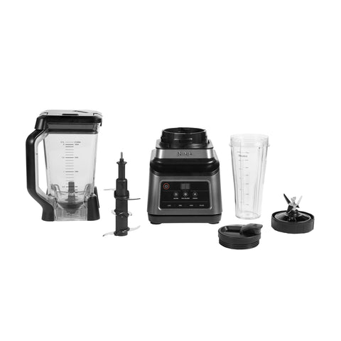 Ninja 2-in-1 Blender with 3 Auto Programs, Blender with 4 Manual Settings, 2.1L Jar &amp; 700ml Cup, 1200W, Dishwasher Safe Parts, Auto-iQ, Black BN750EU 