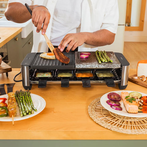 Cecotec Raclette en Bois Cheese&Grill 8200 Wood Black – 1200 W ⚡