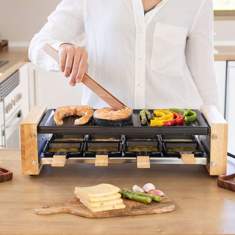 Cecotec Raclette en Bois Cheese&Grill 8200 Wood Black – 1200 W ⚡