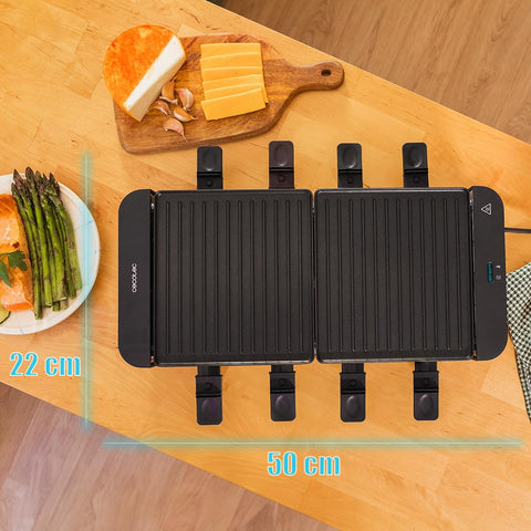 Cecotec Raclette en Bois Cheese&Grill 8200 Wood Black – 1200 W ⚡