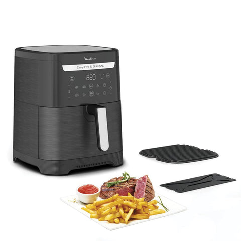 Moulinex Easy Fry Mega, air fryer compact, Mono tiroir 7.5 L, Jusqu’à 8 personnes, 8 programmes, noir EZ8558F0