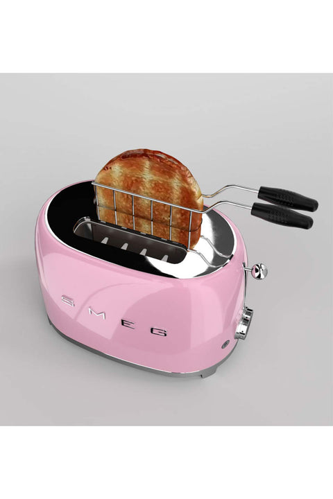 Smeg 2 Slice Toaster – 6 Browning Levels, Bagel, Reheat &amp; Defrost Functions