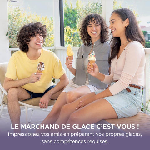 Livraison à domicile NINJA CREAMi Sorbetière Scoop and Swirl avec 2 pots, 13 modes pour réaliser crèmes glacées, glaces à l’italienne, gelatos, sorbets, milkshakes et plus, option Extra, Stone/Or NC701EUSTGD - Neary - - Amazon