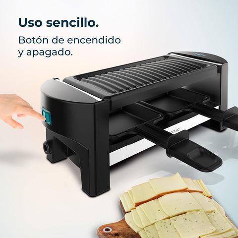Cecotec Raclette en Bois Cheese&Grill 8200 Wood Black – 1200 W ⚡