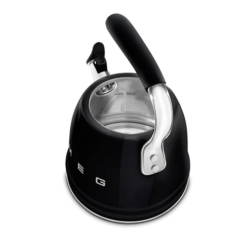 Smeg WKF Whistling Kettle – 2.3 L, Stainless Steel &amp; Silicone Handle