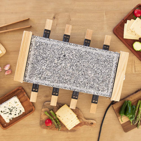 Cecotec Raclette en Bois Cheese&Grill 8200 Wood Black – 1200 W ⚡