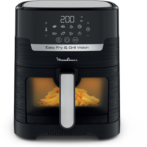 Moulinex Easy Fry Mega, air fryer compact, Mono tiroir 7.5 L, Jusqu’à 8 personnes, 8 programmes, noir EZ8558F0